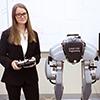 Stacy Ashlyn with robot